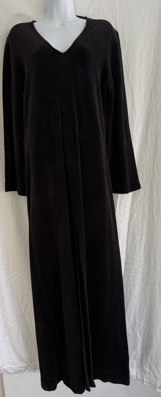 Vintage Hudson’s From Switzerland Black Maxi Whimsygoth Goth Elvira Dress Sz M
